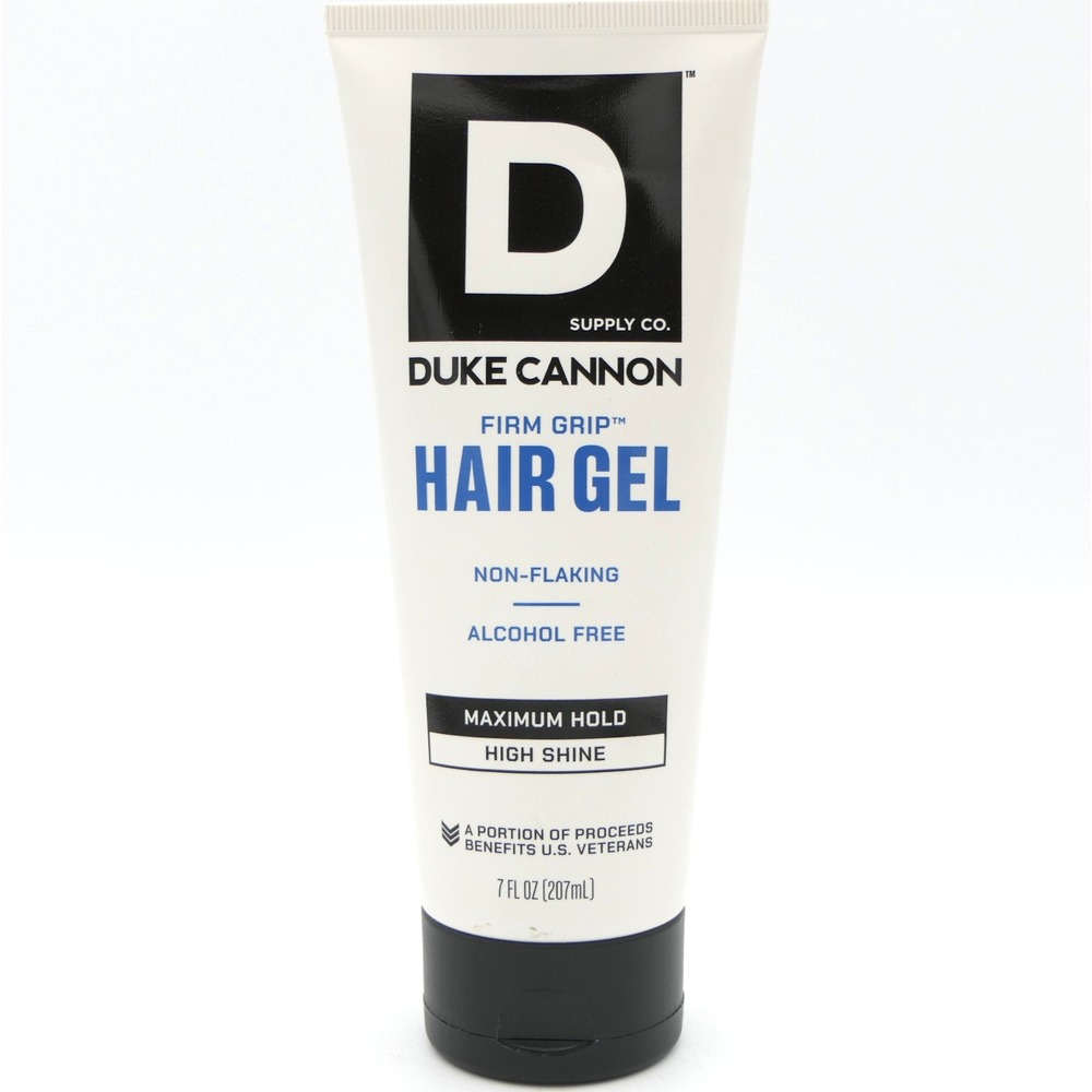 Duke Cannon Firm Grip Hair Gel For Men Maximum Hold High Shine 7 oz Non-Flaking